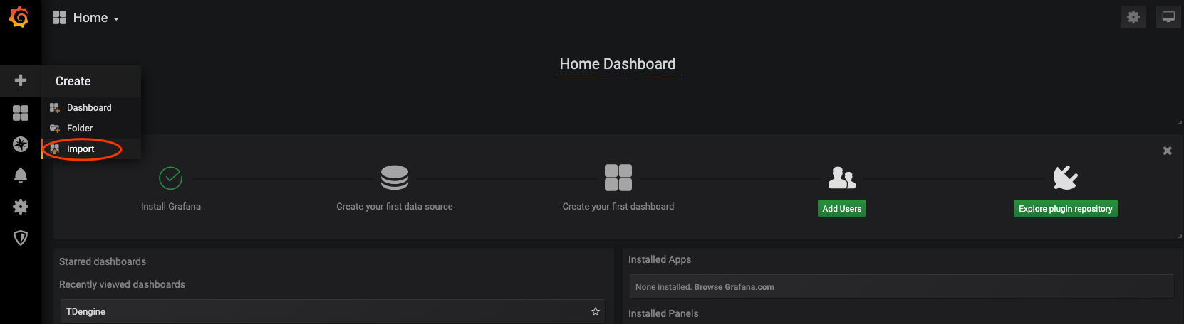 src/connector/grafana/tdengine/dashboard/import_dashboard.png