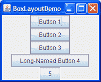 使用 BoxLayout 的 GUI 的图片