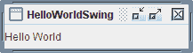 HelloWorldSwing 应用程序的屏幕截图