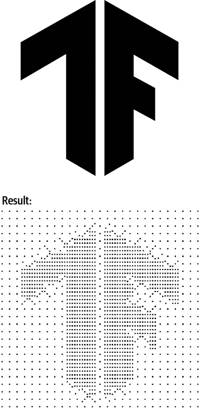 TensorFlow 标志转换为 27 x 27 骰子之前和之后