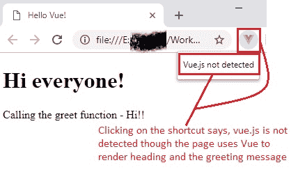 Vue not detected