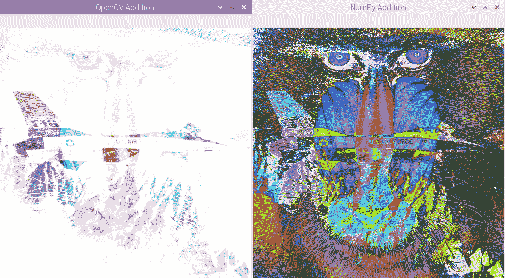 Figure 5.2 – Addition with OpenCV and NumPy