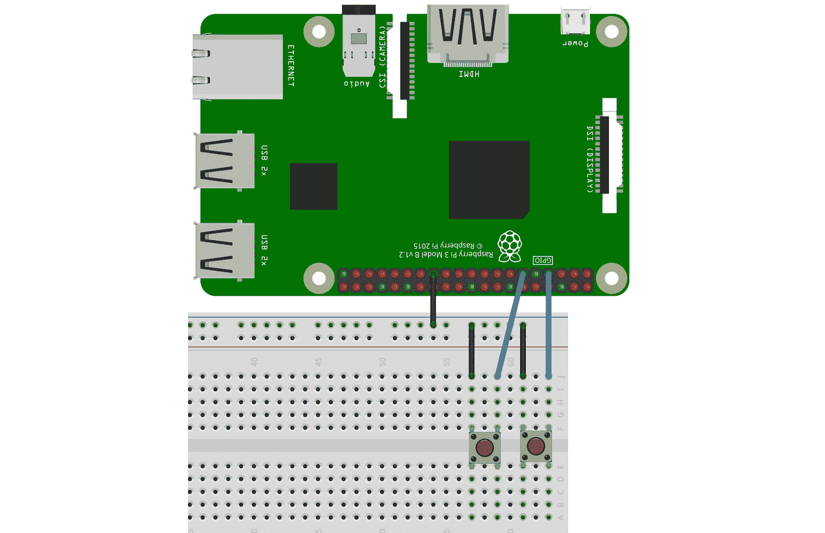 Figure 5.5 –  A circuit with push buttons