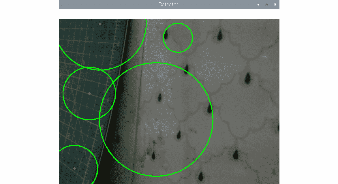 Figure 8.5 – The detected circles 