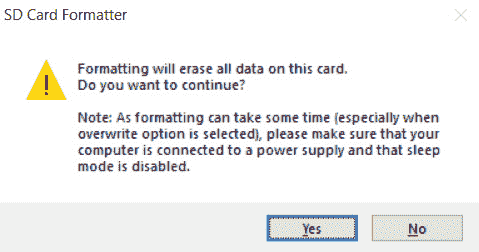 Figure 13.2 – Confirmation dialogue 