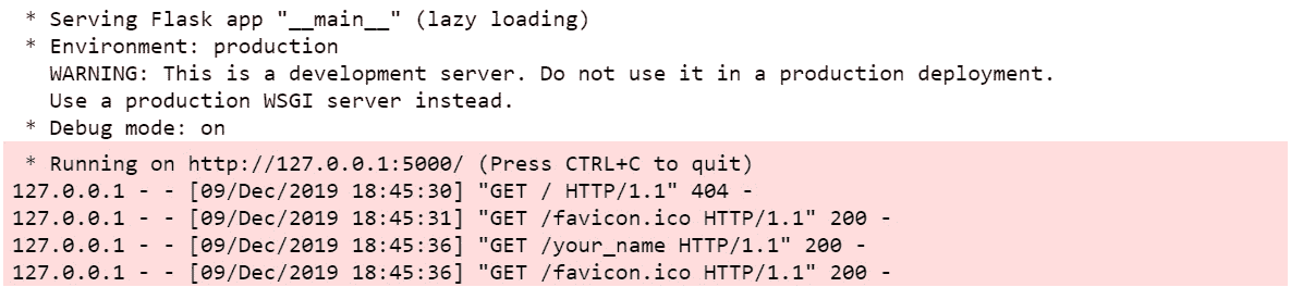 Figure 3.11: Warnings after executing the code 