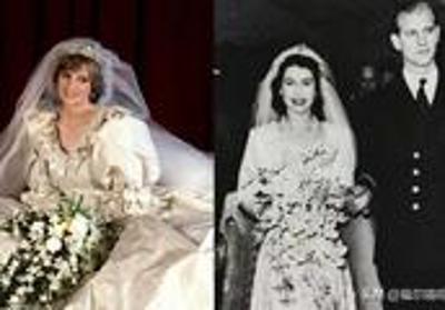 英国王室婚礼的绝美婚纱！女王、戴安娜王妃和凯特王妃的梦幻婚礼