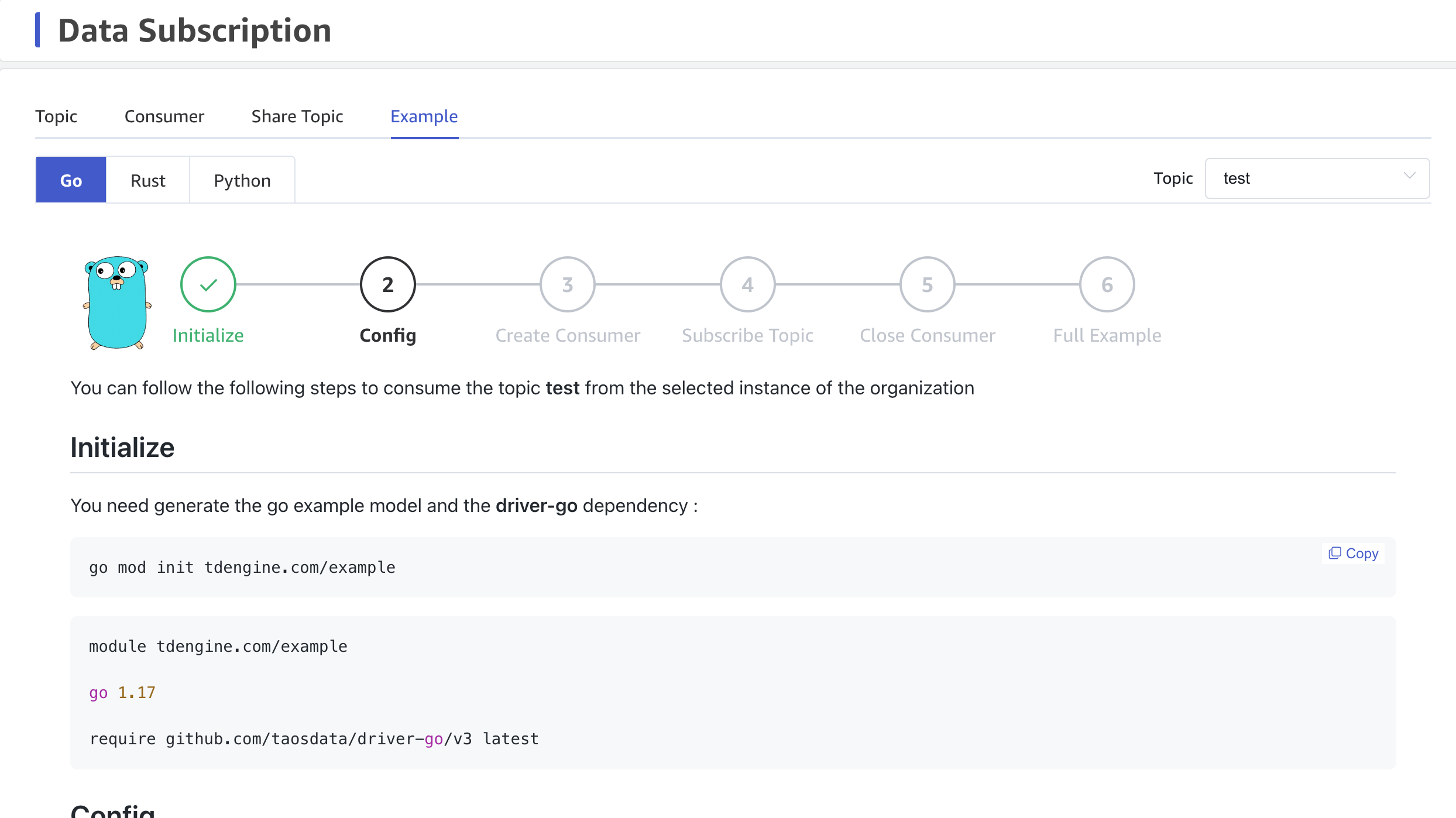 Share topic example