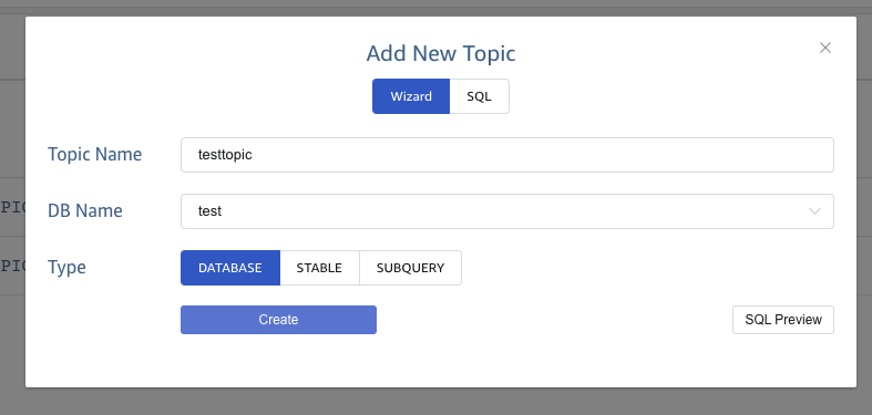 Create a new topic