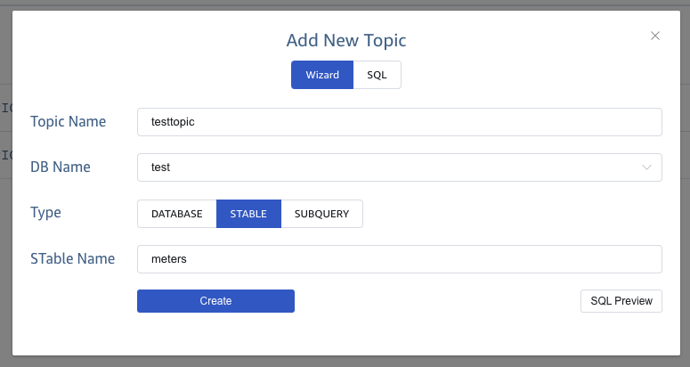 Create a new topic to stable